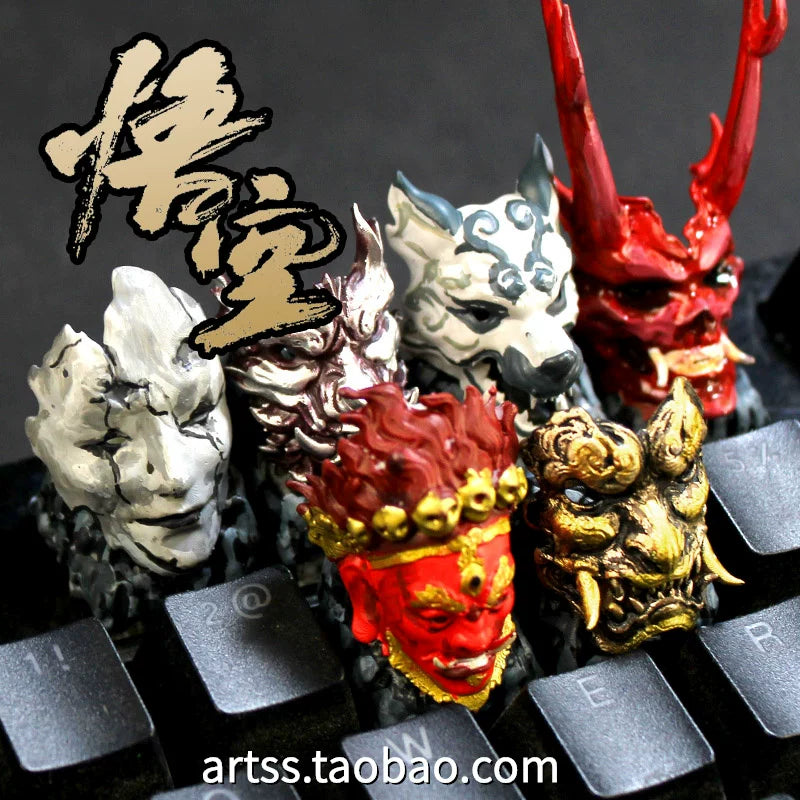 黑神话悟空个性键帽黑猴周边客制化创意机械键盘单个颗3D树脂键帽