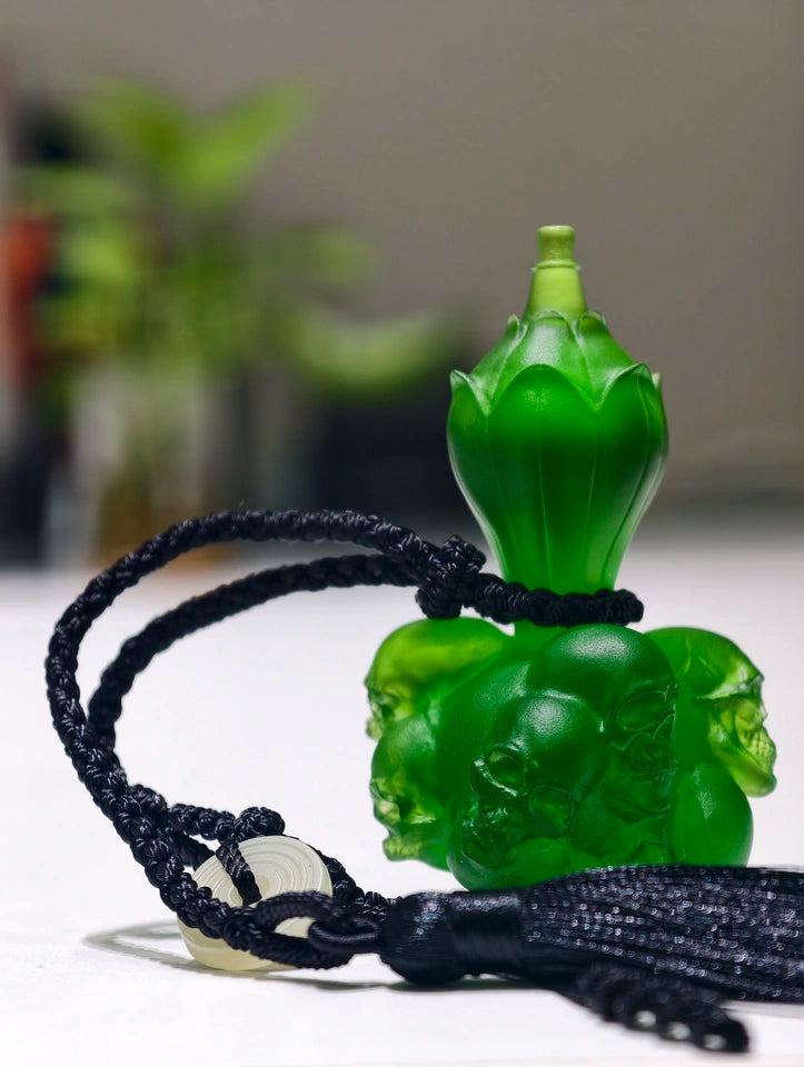 Official Black Myth: Wukong Five Ghosts Gourd 1/3 Glazed Glass Collectible - Glazed Green