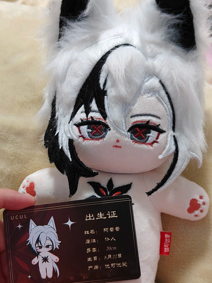 Genshin Impact Fan-Made Arlecchino 20 cm Cotton Plush Doll with Skeleton