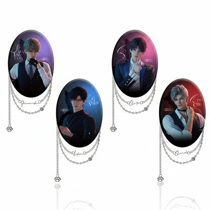 Official Love and Deepspace Meow Tour oval chain badge