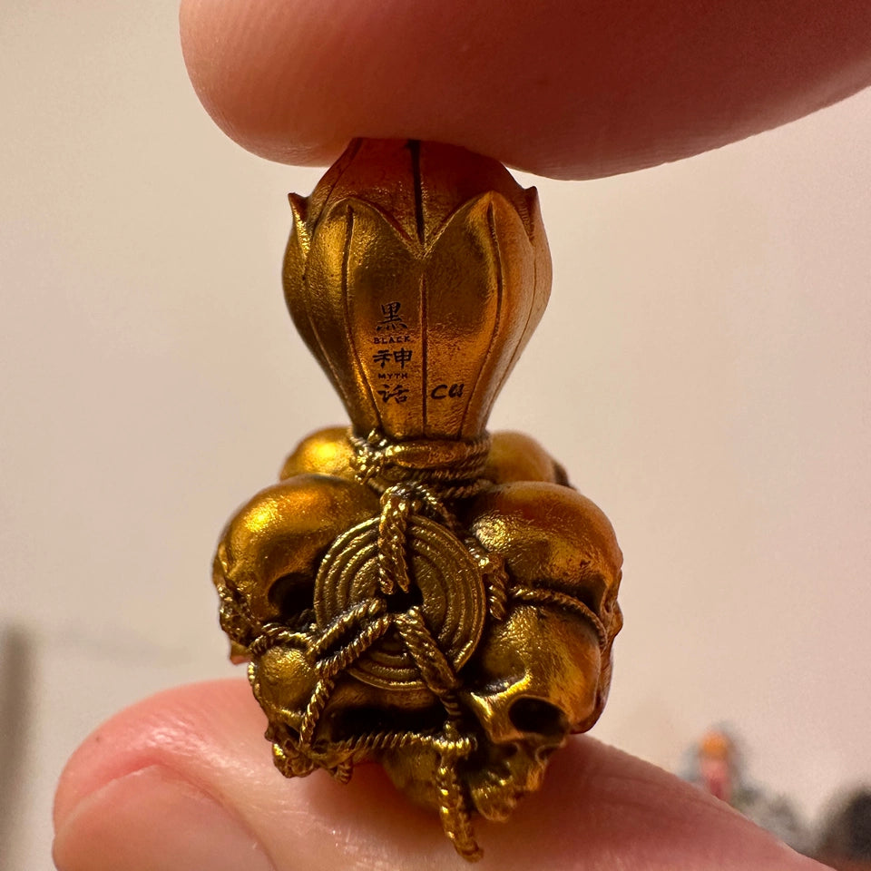 Official Black Myth: Wukong Five Ghosts Gourd Mini Incense Holder - Imitation Gilded Finish