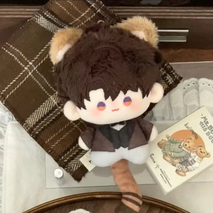 Love and Deepspace cat card plush charm brown-haired cat with tail and collectible card