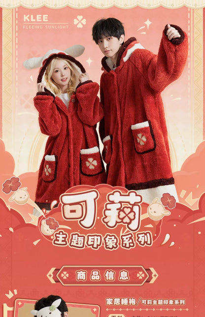 【原神官方】可莉主题印象系列家居睡袍（含眼罩） 拖鞋 Genshin