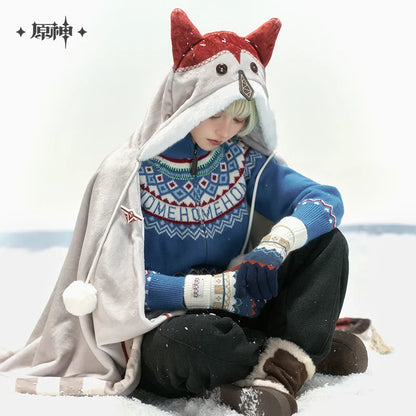 Official Genshin Impact Alyosha Knitted Gloves hooded shawl blanket