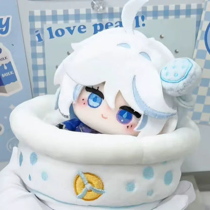 Genshin Impact Furina 10 cm cotton plush doll sitting in a cake prop