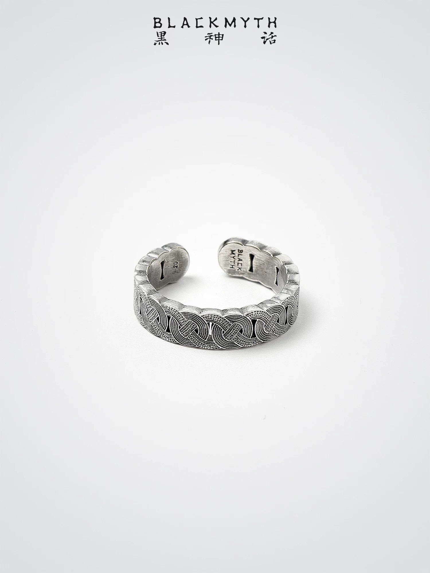 Black Myth Wukong Void Ring - dreidimensionale Reliefskulptur, geschlossener flacher Schlangenmuster-Ring, offener Ring, Accessoire, Bronzering, offizielles Wukong-Merchandise