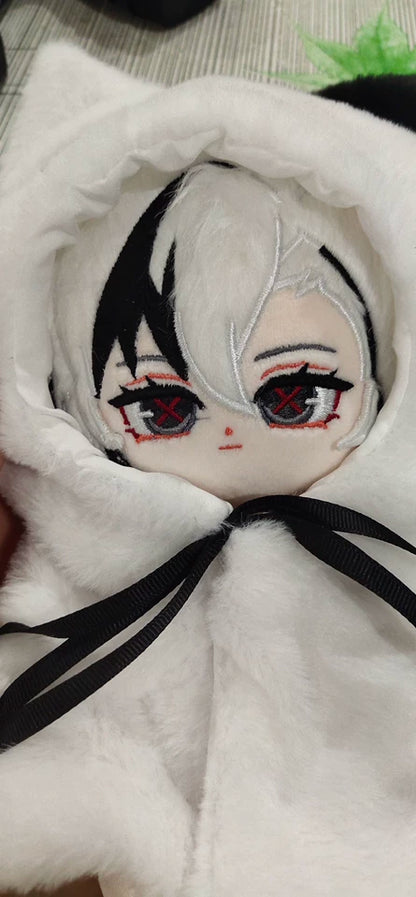 Genshin Impact Fan-Made Arlecchino 20 cm Cotton Plush Doll with Skeleton