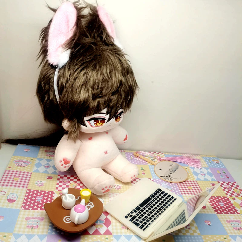 Genshin Impact Fan-Made Zhongli 20 cm Plush Doll with Skeleton