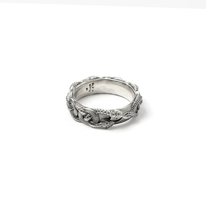 Black Myth Wukong Void Ring - dreidimensionale Reliefskulptur, geschlossener flacher Schlangenmuster-Ring, offener Ring, Accessoire, Bronzering, offizielles Wukong-Merchandise