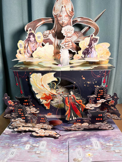 TGCF pop-up book divine statue pop-up fully opened