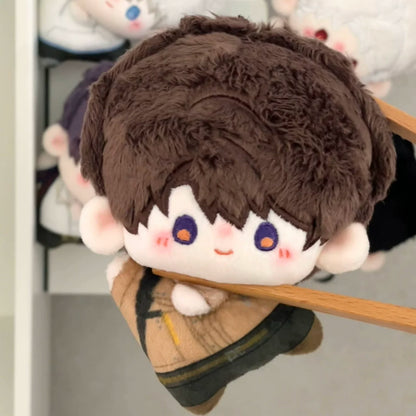 Love and Deepspace Magnetic Bean plush doll brown hair lying on stick