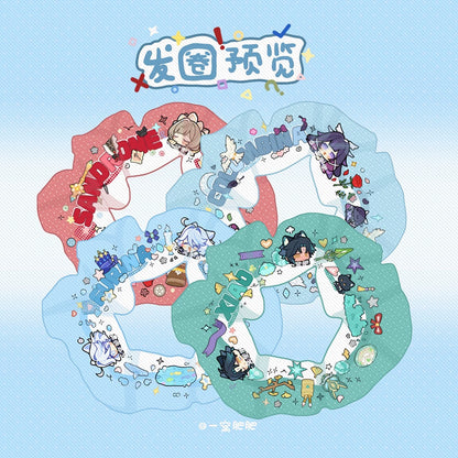 Genshin Impact Fan-Made Character Hair Scrunchie Collection