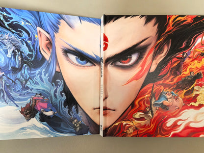 Ne Zha art book set two cover sides displayed upright