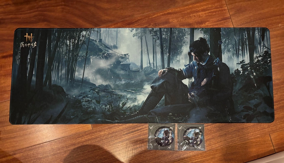 Official Where Winds Meet Black Gold or Bamboo Desk Mat