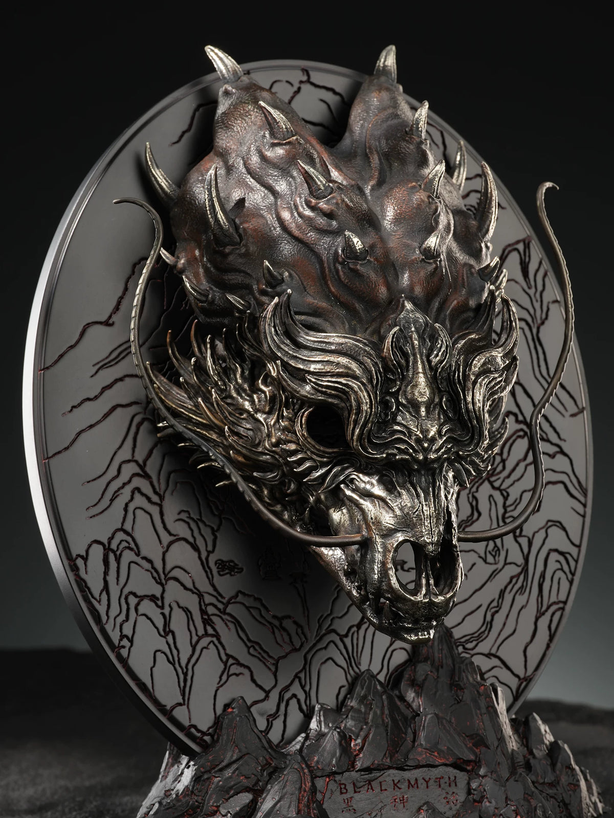 Black Myth: Wukong Biebao Skull Mask half-scale collectible horns and texture close-up