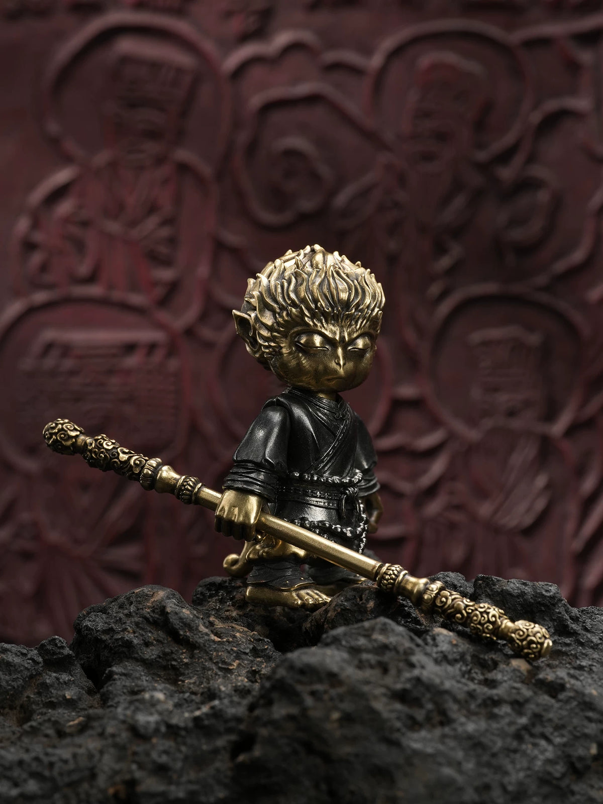 Black Myth: Wukong metal figure with tiger pelt outfit detail