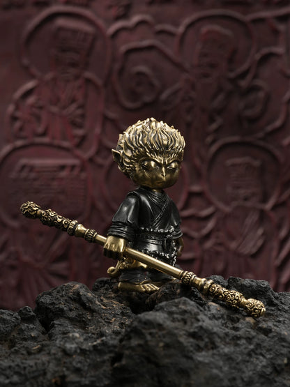 Black Myth: Wukong metal figure with tiger pelt outfit detail