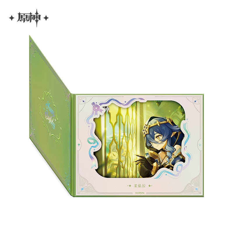 Official Genshin Impact Fated Day Character Fold-Out Window Shikishi