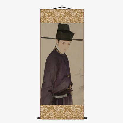 Myth of Empires: Jiang Yan, Zhao Guangyi, Jin Zhongyuan, Mobile Game Fan Merchandise, Silk Scroll Painting, Large Size Customization