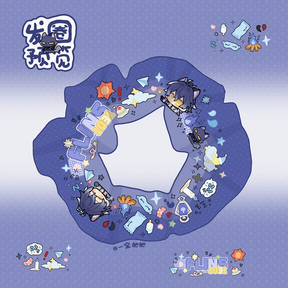 Genshin Impact Fan-Made Character Hair Scrunchie Collection
