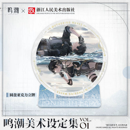 Wuthering Waves round acrylic stand bonus with character artwork
