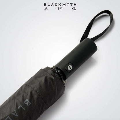Black Myth Wukong Regenschirm, faltbar, sechs Rippen, für Sonne und Regen, UV-Schutz, Sonnenschutz, Sammlerstück, unisex