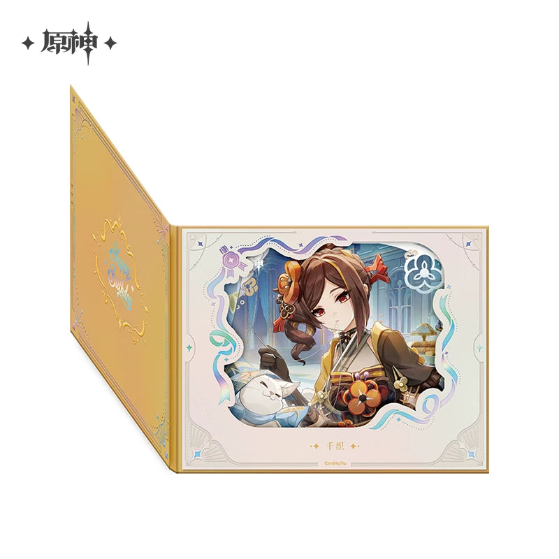 Official Genshin Impact Fated Day Character Fold-Out Window Shikishi