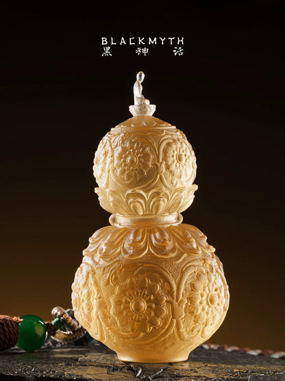 Black Myth: Wukong gourd ornament with green bead accents