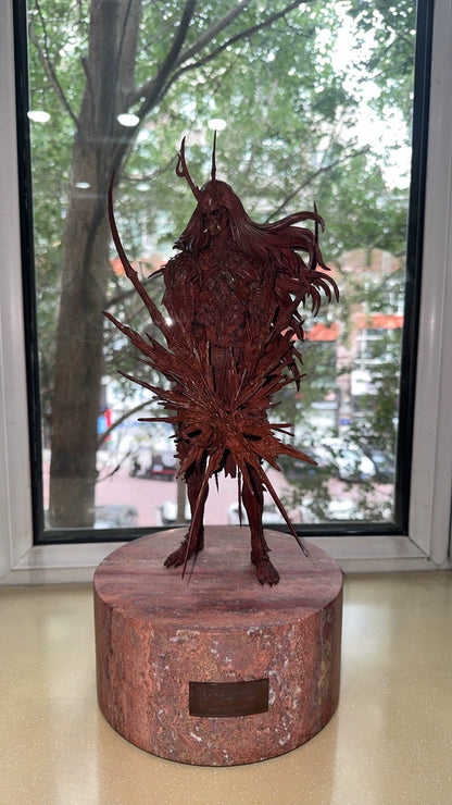 Black Myth: Wukong Yaksha King 1/6 bronze collectible statue on stone base by a window