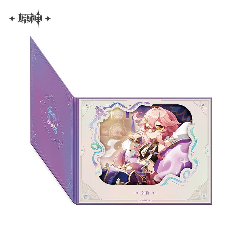 Official Genshin Impact Fated Day Character Fold-Out Window Shikishi