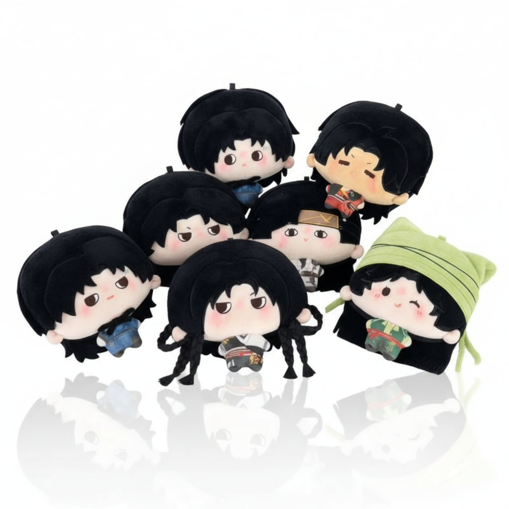 Where Winds Meet six-character plush coin pouches