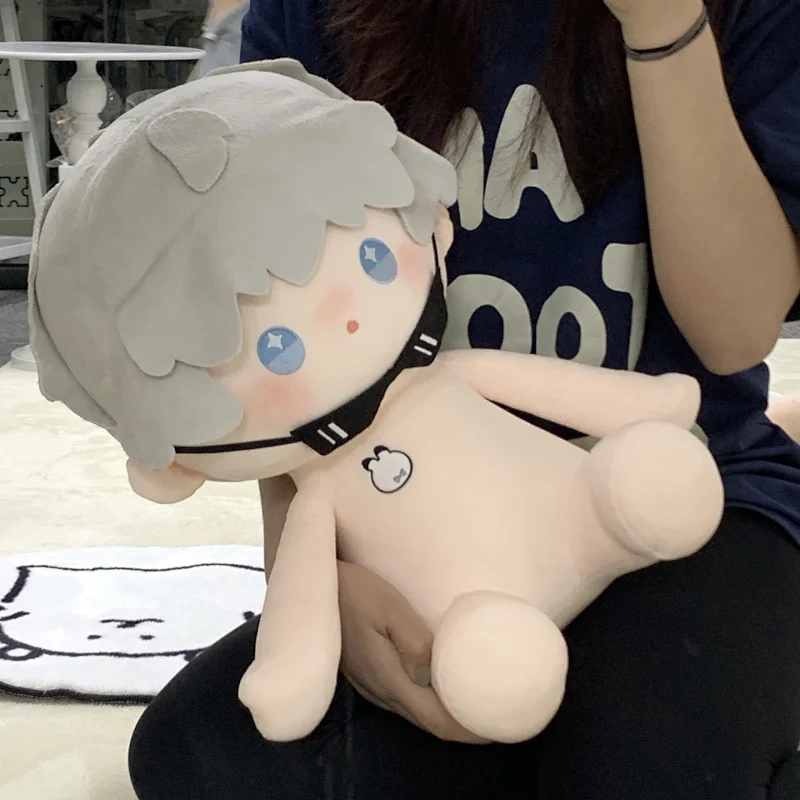 Love and Deepspace Xavier bare cotton plush doll with cherry embroidery and black collar