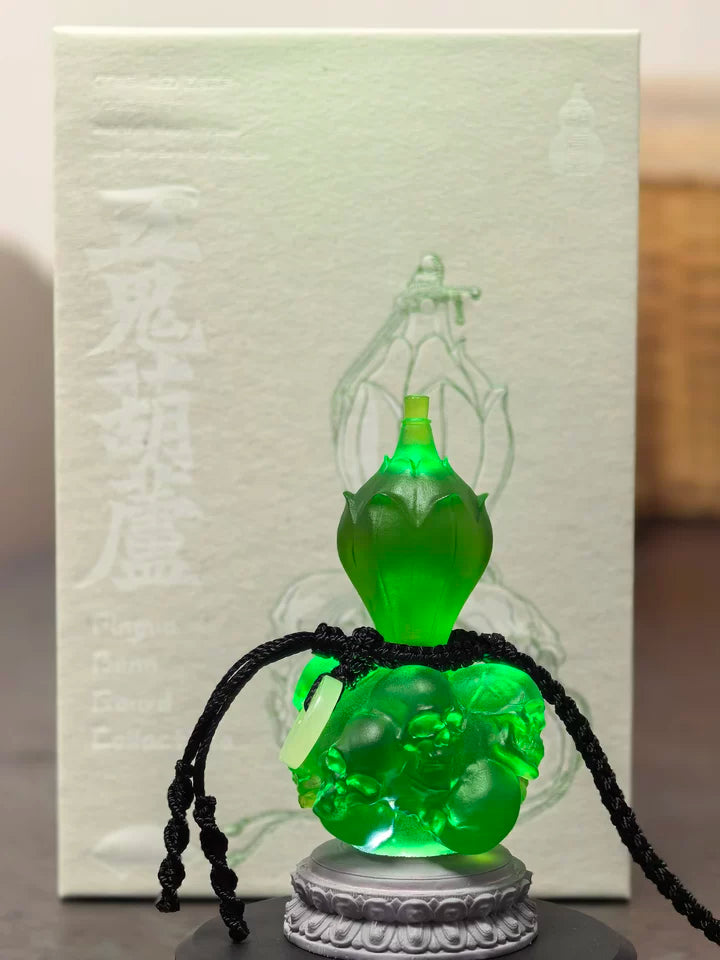 Official Black Myth: Wukong Five Ghosts Gourd 1/3 Glazed Glass Collectible - Glazed Green