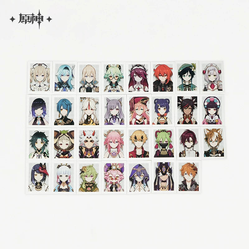 Genshin Gourmet Supremos cookbook character portrait sticker sheet