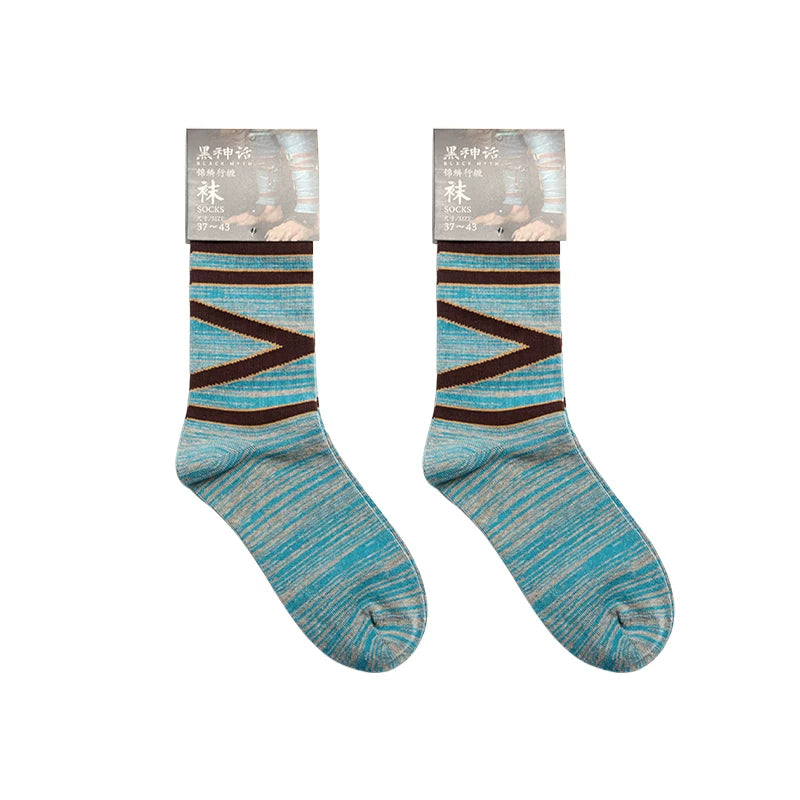 Combed cotton mid-calf socks