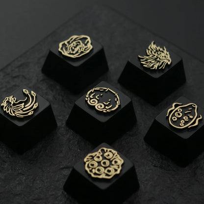 键石黑神话悟空周边金箍六根标志logo机械键盘锌铝合金属个性键帽