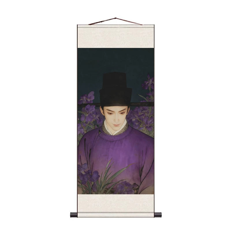Myth of Empires: Jiang Yan, Zhao Guangyi, Jin Zhongyuan, Mobile Game Fan Merchandise, Silk Scroll Painting, Large Size Customization