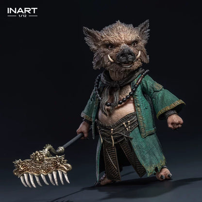 Zhu Bajie figure with nine-toothed rake