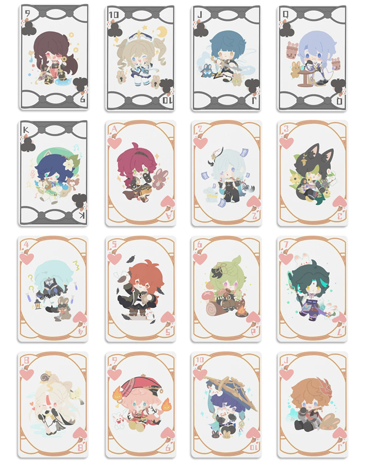 Genshin Impact Fan-Made Chibi Character Poker Card Deck