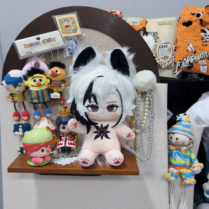 Genshin Impact Fan-Made Arlecchino 20 cm Cotton Plush Doll with Skeleton
