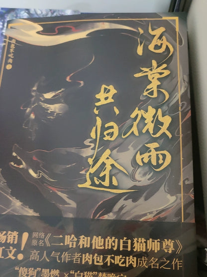 The Husky and His White Cat Shizun novels black and gold front cover close view