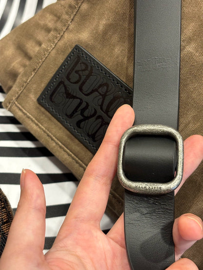 Official Black Myth: Wukong Vintage Cotton Canvas Crossbody Messenger Bag with Genuine Leather Strap