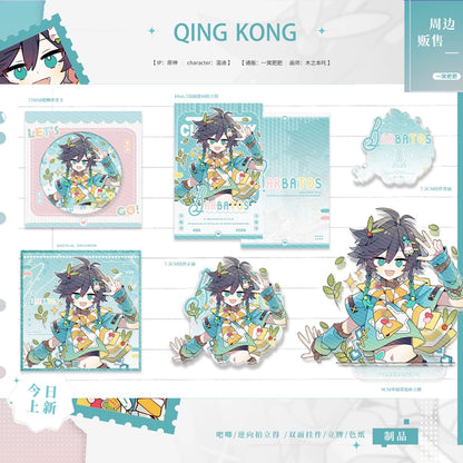 Genshin Impact Fan-Made Chibi Acrylic Stand & Art Card Collection