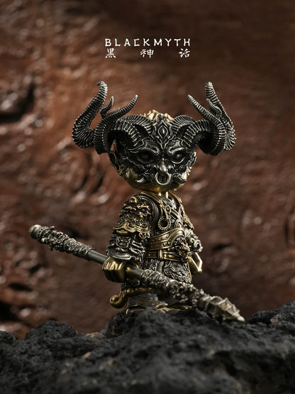 Black Myth: Wukong The Destined One Great Strength golden figure front view with staff