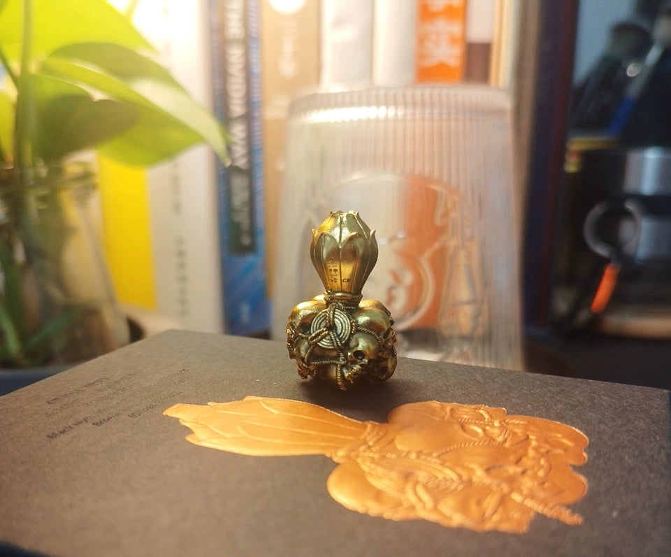 Official Black Myth: Wukong Five Ghosts Gourd Mini Incense Holder - Imitation Gilded Finish