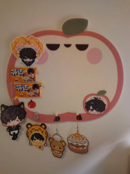Love and Deepspace Character Felt Display Board apple shape with hanging charms wall display