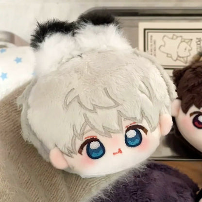 Love and Deepspace round-head plush charm silver-haired character with blue eyes