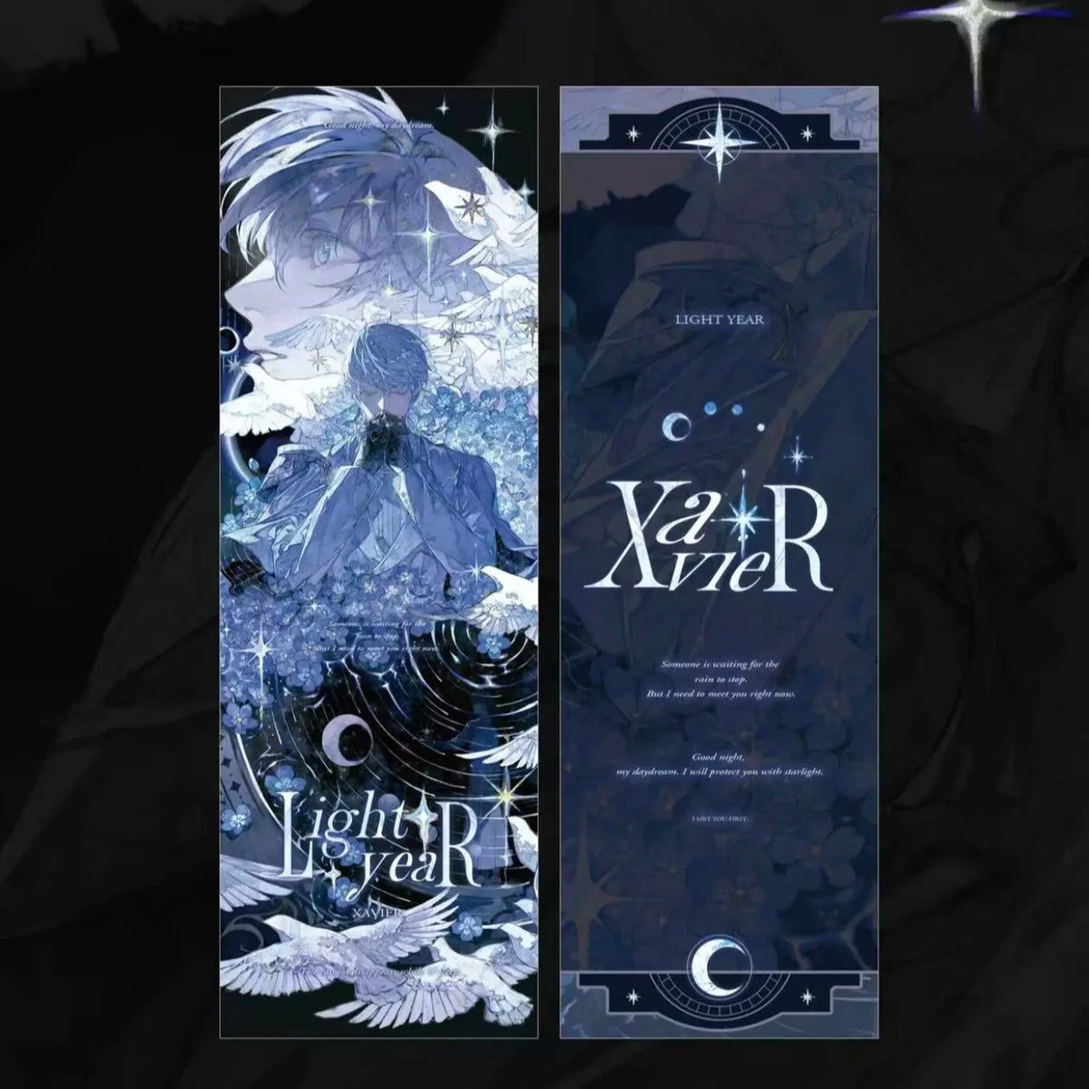 Love and Deepspace Xavier Light Year bookmark ticket design preview