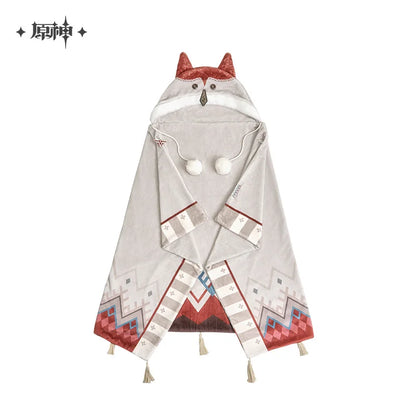 Official Genshin Impact Alyosha Themed Hooded Shawl Blanket & Knitted Gloves