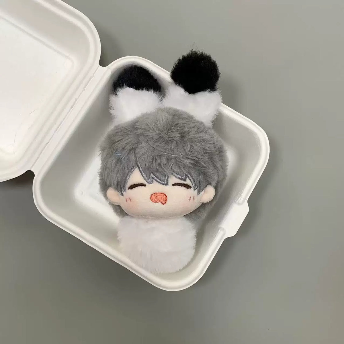 Love and Deepspace Character Plush Bag Charm gray hair charm in white box